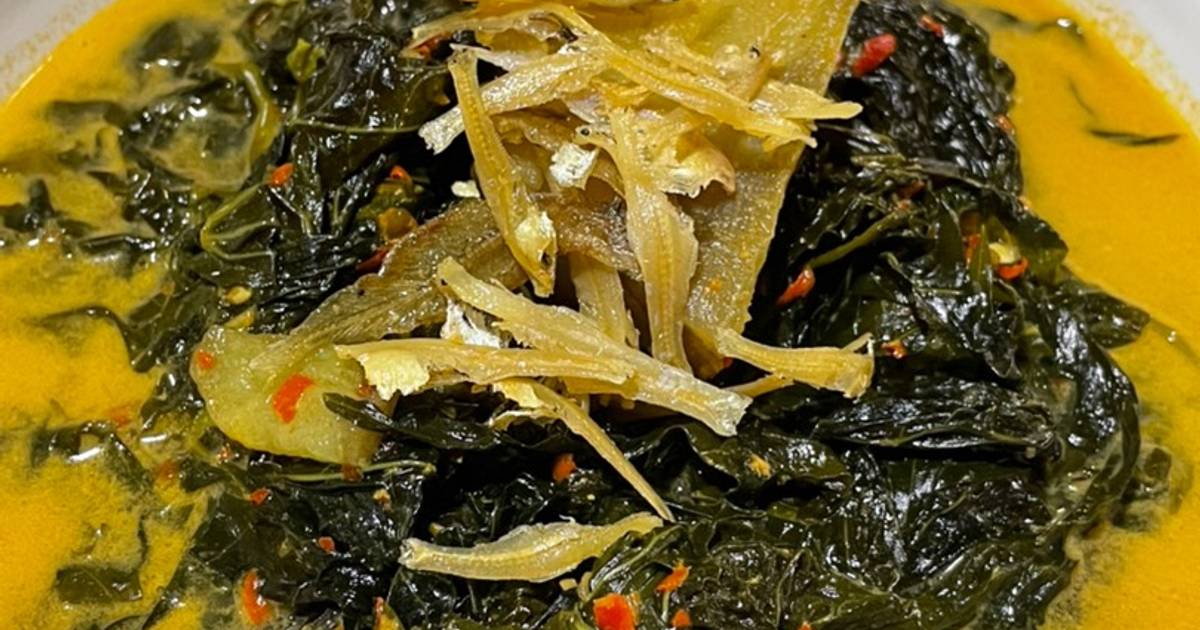 Resep Gulai Daun Ubi Singkong Santan Ikan Teri Oleh Jovita Zhang Cookpad