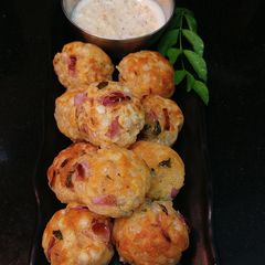 A picture of Andhra Style Saggubiyyam Punugulu.