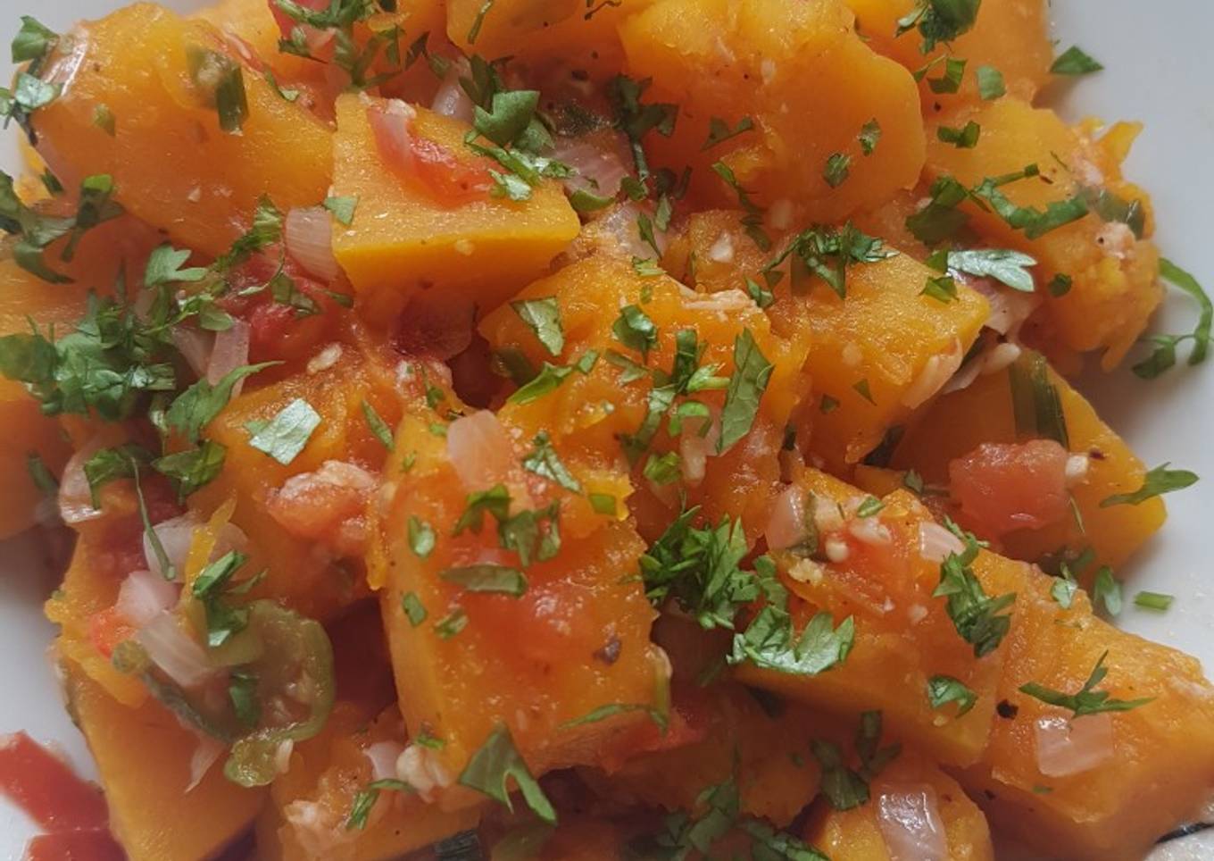 Salteado de calabaza con verduritas