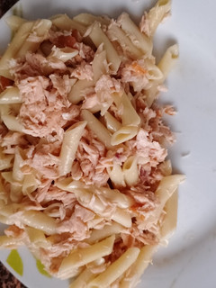 Una foto de Macarrones con Salmón