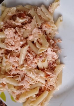 Una foto de Macarrones con Salmón