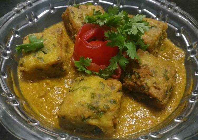 Recipe of Homemade Kothimbir Vadi cury