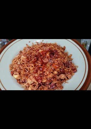 Foto resep Sambel bawang goreng | Bawang Goreng Pedas | kriuk tahan lama