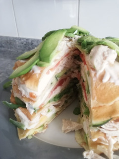 Una foto de Torta fría panqueques
