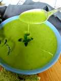 Soupe froide courgettes & petits pois