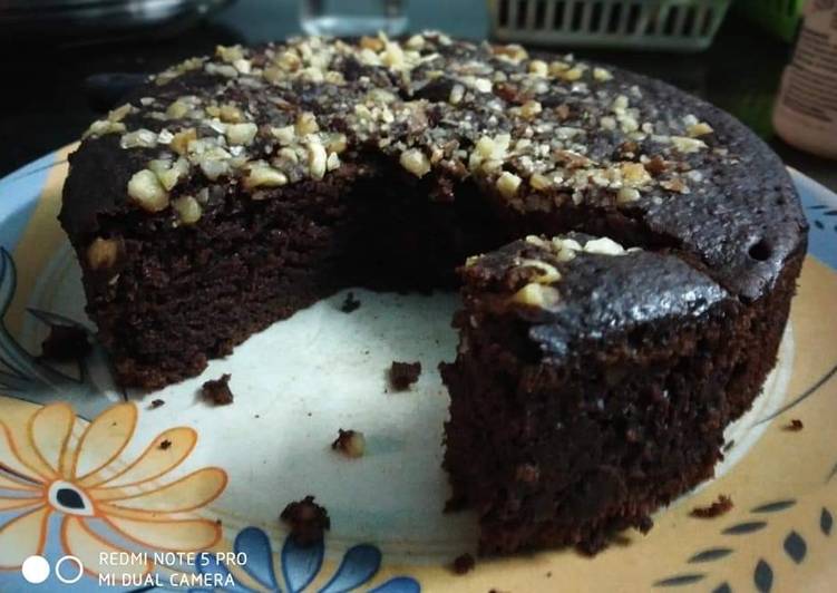 Easiest Way to Make Ultimate Chocolate banana walnut cake