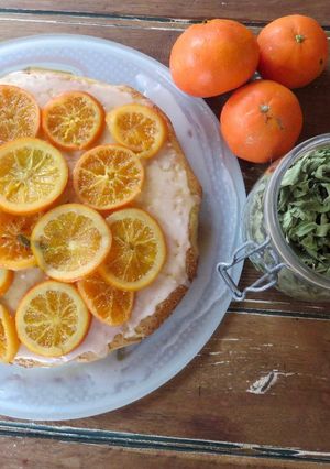 Une photo de Gâteau aux clémentines confites à la verveine