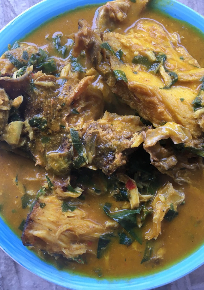 A picture of Oha soup.