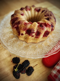 Una foto de Pastel de moras