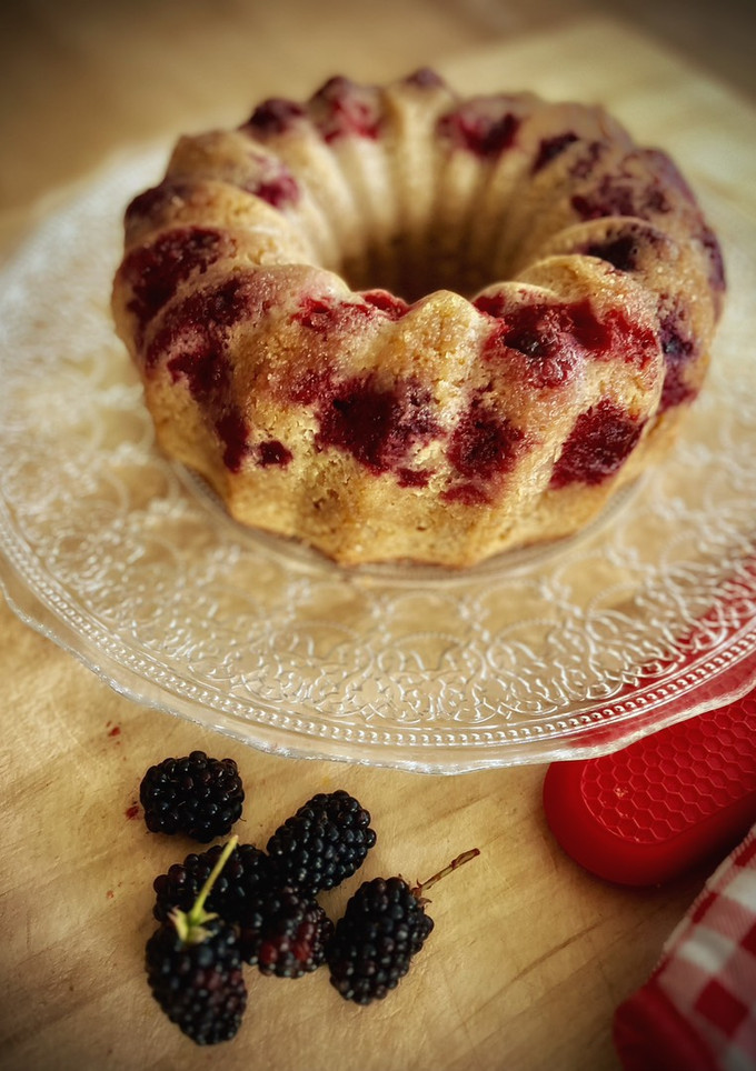 Una foto de Pastel de moras