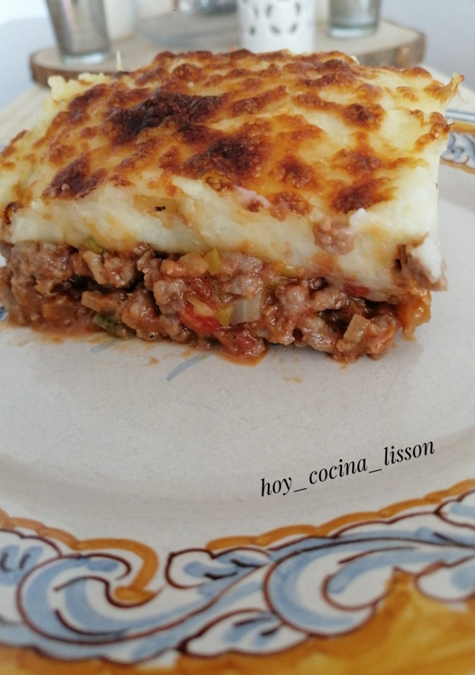 Una foto de Pastel de carne gratinado
