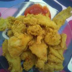 A picture of Jamur krispi sederhana(3 bahan).
