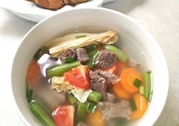 Sop Daging Kulit Tahu