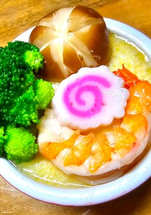 海鮮時蔬茶碗蒸（創意料理） 的食譜成品照片