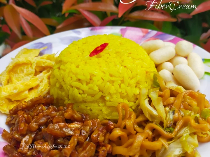 Cara Simple Menyiapkan Resep  NASI KUNING Fibercream SIMPEL dan ENAK yang Bisa Manjain Lidah, Bisa Manjain Lidah