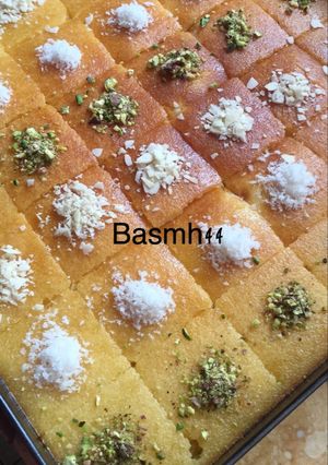 صورة لوصفة بسبوسه بالقشطه