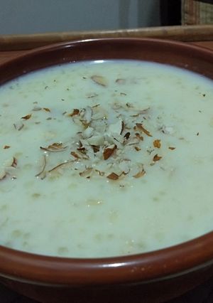 A picture of Sagudana Kheer(Tapioca).