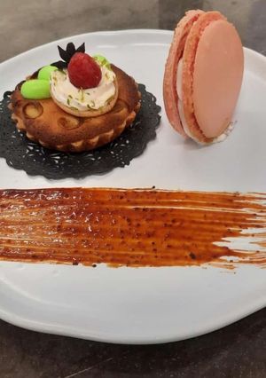 Una foto de Macarrons rellenos de queso Philadelphia y queso cabra
