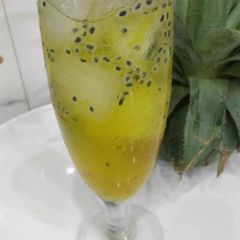 A picture of Chia seeds Pineapple Beverage.