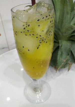 A picture of Chia seeds Pineapple Beverage.