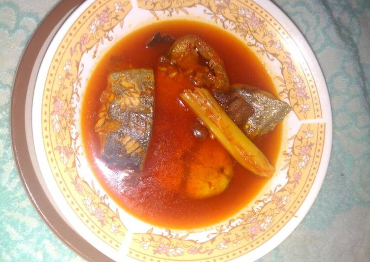 Cara mudah memasak Asam pedas ikan tongkol Lezat