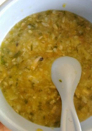 Foto resep Nasi tim MPASI 8m++ nasi labu tenggiri