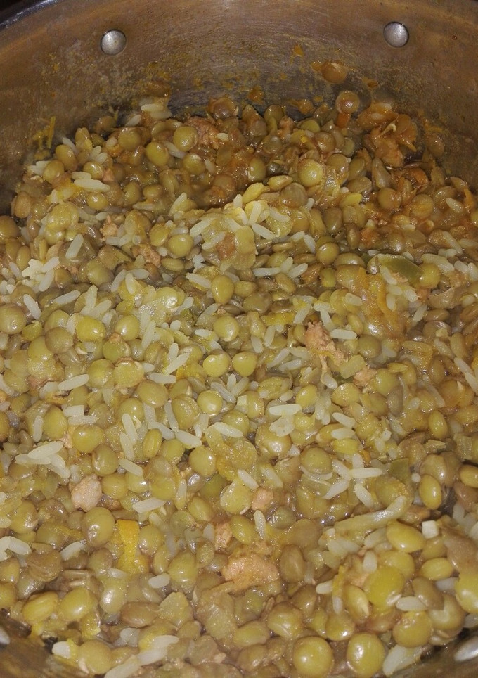 Una foto de Lentejas con arroz