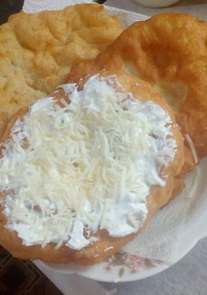 Hagyományos lángos recept fotója