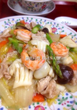 海鮮燴飯(中華丼) 的食譜成品照片