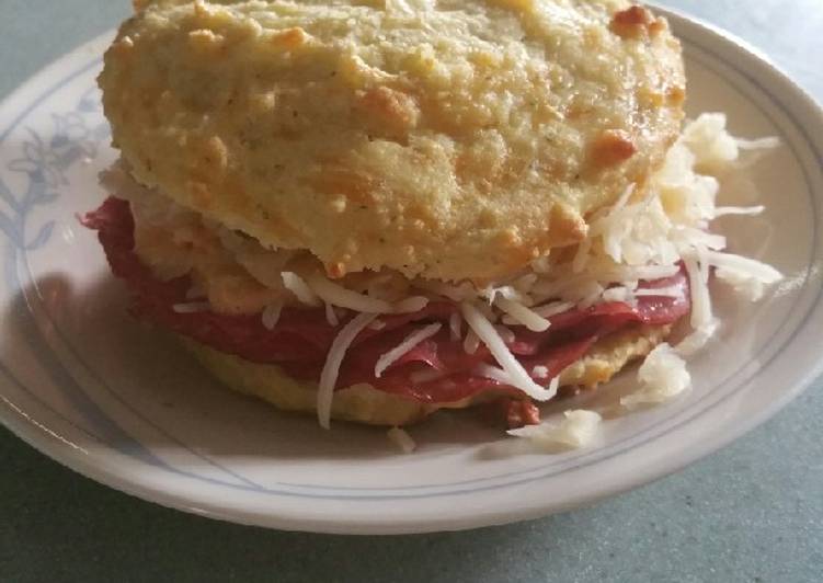 Everyday of Reuben Biscuit Sandwiches