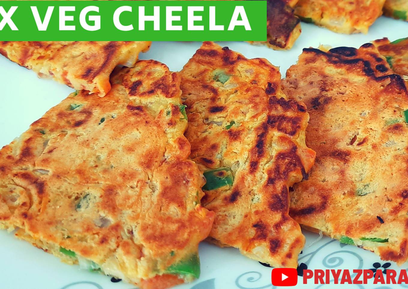 Mixed vegetables Besan Cheela
