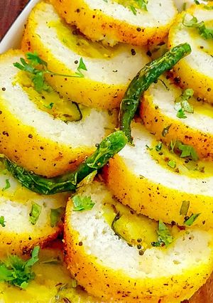 A picture of Masala Dhokla.