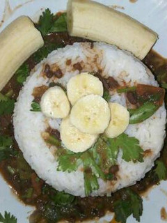 A picture of Rice and western ndengu.