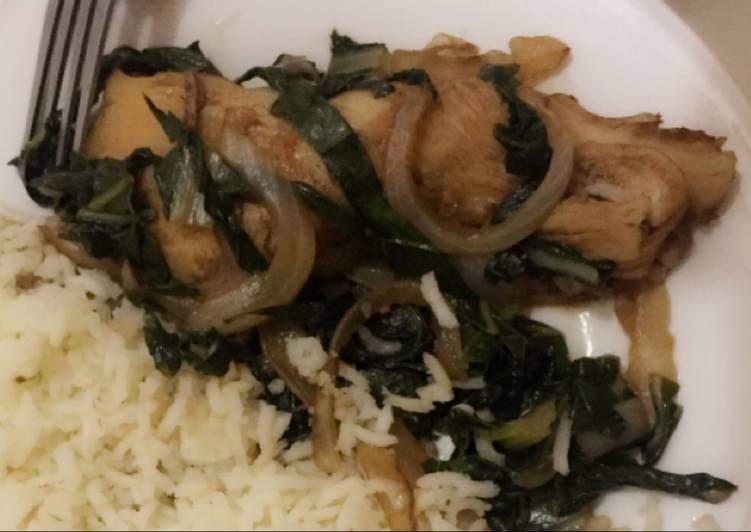 Fajitas de Pollo con Espinacas