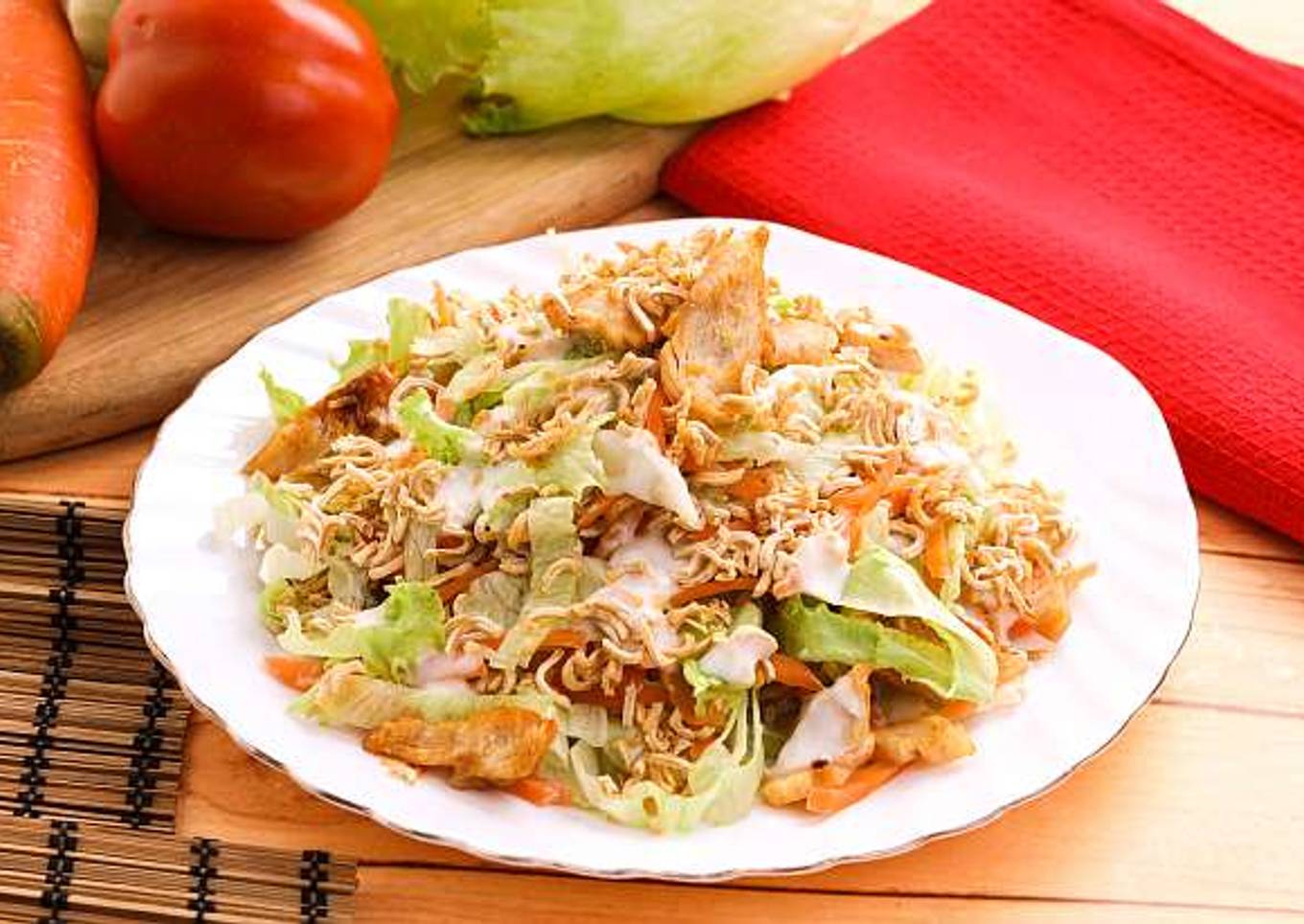 Resep Crispy Mie Ayam Salad