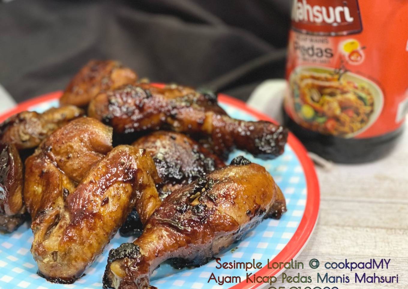 Ayam Panggang Manis dan Pedas Mahsuri (resep dengan 2 bahan)