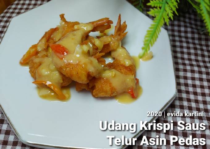 Udang Krispi Saus Telur Asin Pedas