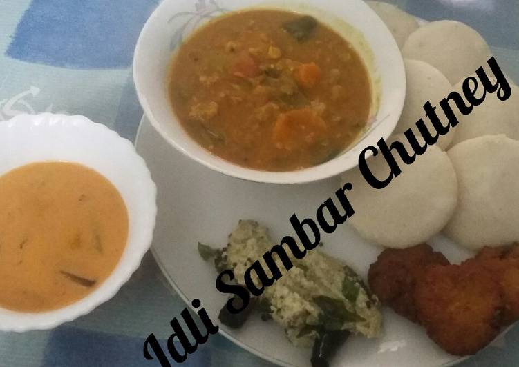 How to Make Tasty Idli Sambar Chutney