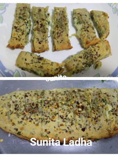 चीजी गार्लिक ब्रेड(Cheesy garlic bead recipe in Hindi) रेसिपी मुख्य फोटो