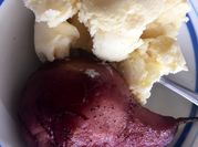 Una foto de helados de pera