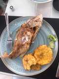 Pargo rojo frito con patacones