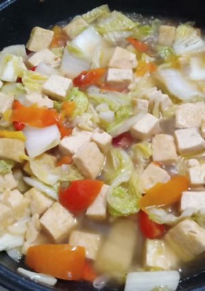 Foto resep Tumis sawi putih dan tahu
