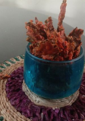 A picture of Crispy karela.