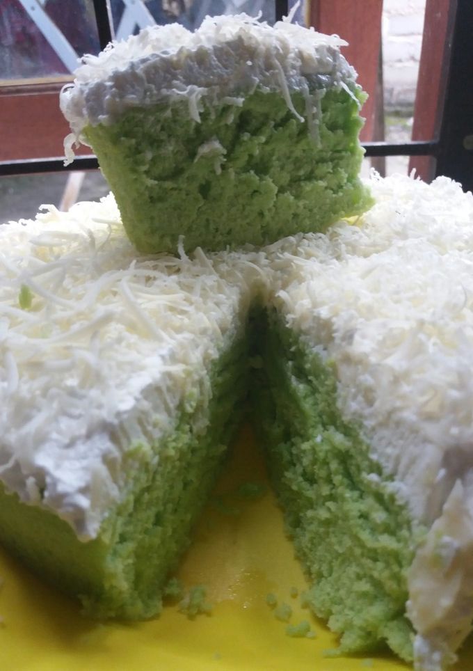 Foto resep Bolu kukus pandan keju