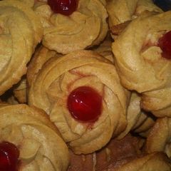 A picture of Cherry Topped Cookies.