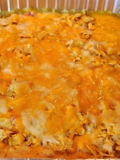 A picture of Dorito Cool Ranch Chicken Casserole.