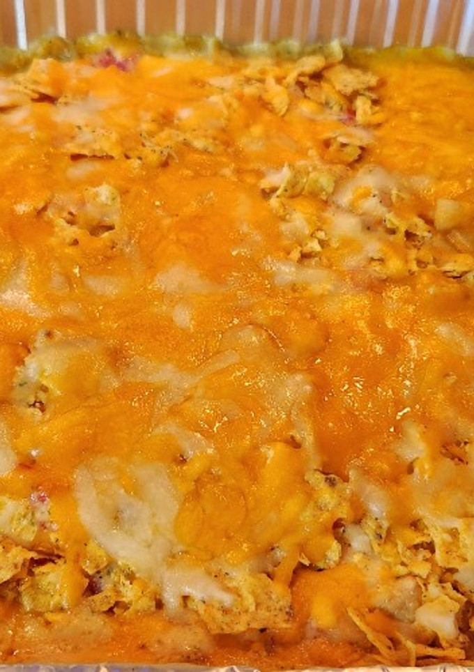 A picture of Dorito Cool Ranch Chicken Casserole.