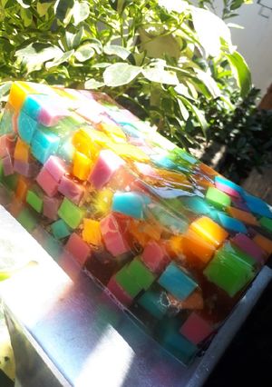 Foto resep Puding mozaik susu