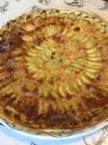Tarte à la rhubarbe du jardin crème à l'orange sanguine (pâte brisée à la crème de cassis)