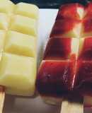 Paletas heladas de guayaba y guayaba con chamoy